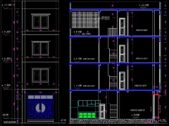 [CAD] Nhà ở 3 tầng 1 tum 4x10m hạng mục kiến trúc, kết cấu